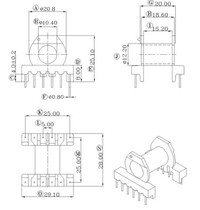 ER28 transformer magnetic core horizontal skeleton 6 6 10 sets a pack