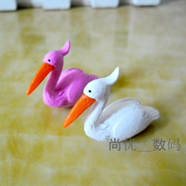 White Egret Micro Landscape Pendulum Paparazzi Multicolor Flower Pot Flower Inserts Mosaics Multimeat Micro Landscape DIY Accessories Material