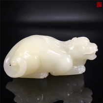 Boutique to play piece Fujian Shoushan Stone old sexual junction crystal lotus root white hibiscus stone to play pieces (leopard)