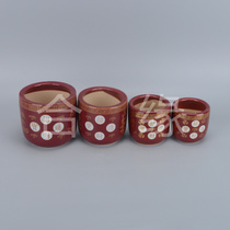 Ceramic xiao xiang lu cornucopia to ward off evil spirits and ceramic felicitous jin yu man tang beads red gold quadword censer in his hand