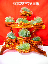 Fine natural Xiuyu material carved cabbage from all directions to wealth ornamental stone ornaments Xiuyan jade cabbage