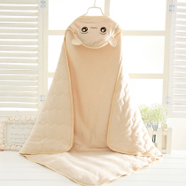 Newborn cuddle blanket Baby thickened blanket Color cotton pure cotton air conditioning blanket Baby cuddle blanket Newborn baby gift box winter style