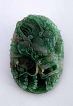 Dushan jade pendant Dragon excellent grade sky blue old material Dragon World Mens life amulet Nanyang single jade pendant