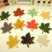 Cloth Patch Patch Embroidery DIY Patch Hole Down Clothes Jeans Fashion Black Decorative Maple Leaf Applique