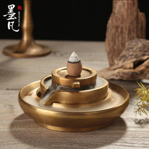 Mo Fan Su style creative personality Pure copper incense burner smoke incense Sandalwood Agarwood reverse incense burner incense road home ornaments