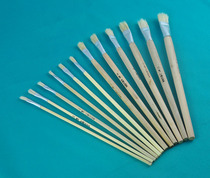 Shanghai oil painting pen (white rod) 1-12#Painting pen Brush brush pig brush row pen Raw flower card row brush