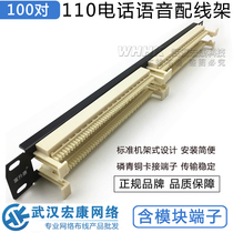 Wuhan physical store 100 pair 110 telephone distribution frame telephone line jumper voice wire rack rack rack 1U