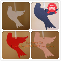 Peace Dove Wishing Card Hanging Card Wishing Tree Hanging Beaded Paper Colored Paper Bird Card Card Card 50