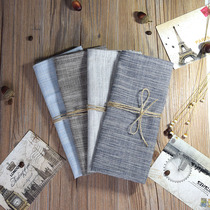 2 pieces Japanese solid color cotton hemp place mat fabric dining table coffee table cloth small fresh plain color photo background