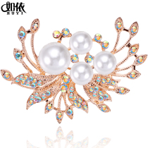 Such as Japanese and Korean version of Pearl suit jacket brooch women sweater with accessories corsage pin silk towel buckle shawl buckle