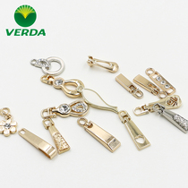 Metal zipper pull head pull piece diy accessories pull lock bag decoration invisible accessories clothing clothes