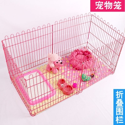 Dog cage fence indoor household Teddy dog ​​cage with toilet small and medium dog iron fence pet training toilet supplies