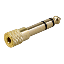 QUALITY HEADPHONE ADAPTER STEREO GOLD PLUG 1 4 (6 3mm) Male