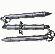 Sleeve whip three-section whip solid stainless steel tri-stick fitness anti-body cold weapon martial arts real combat performance