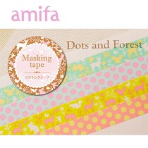Japan direct delivery amifa and paper tape wave point forest area 15mmx6m one-piece hand account decoration