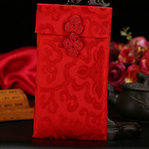 New high-end double-layer brocade fabric buckle fabric wedding Press year red envelope thousand yuan gift bag