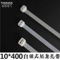 National standard high temperature resistant fast nylon cable tie large long strong super long bed frame fixed 10*400 100 bag
