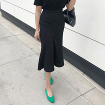 Day hair South Korean womens dress sweet and beautiful lotus leaf with high waist and half body skirt CO082 g