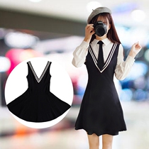 Spring Fashion Fashion Mid New College Wind Sleeveless Dress Vest Dresses Dress Up Students Hit Underskirt For Big Codes