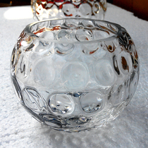 Water - vegetable vase with dark - flower spherical glass cylinder glass vase with water - cultivated plant vase on the table small fish tank vase