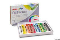 Pentel paitong oil painting stick 12 colors safe non-toxic soft crayon washable oil painting stick