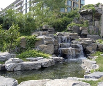 River Real stone rockery running water Melaleuca rockery Courtyard garden Large rockery pool River Dam rockery running water