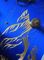 Pan gold embroidery hand embroidery processing qipao Chinese clothing embroidery processing to sample custom hand embroidery plate gold embroidery Su embroidery