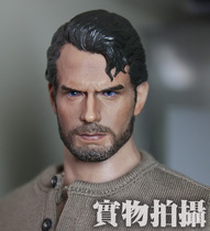 1 6 super man Henry Cavill beard decadent version of the head carving spot original non-flip spot