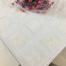 Western tablecloth Coffee table mat Rectangular living room coffee table tablecloth pvc plastic bronzing printing waterproof leave-in tablecloth