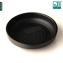 Garbo black melamine imitation porcelain tableware hotel dinner plate Japanese disc deep plate seasoning dish dish D157