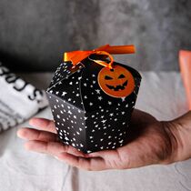 Halloween pentagram box 10 cookies package nougat Halloween carton baking candy beef candy