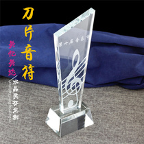 Crystal Trophy Custom Free Lettering Spot Set Making Blade Trophy Crystal Medal Manufacturer Direct Sales Brief