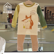 (CreamHouse) Korean Fox striped baby boy elastic cotton spring and autumn clothing underwear set