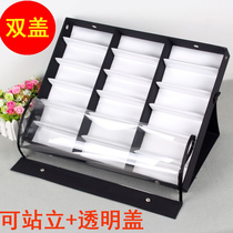   Glasses storage box 18 grid glasses display box Sunglasses shelf Counter display stand stall placement box