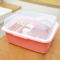 Large with lid drain bowl rack bowl basket bowl basket drain rack tableware storage rack cupboard drain basket