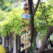 Features big wind chimes gourd grass drum metal bell pendant shop anti-theft bell flower shop tea ceremony fresh pastoral decoration