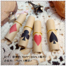 Poker fancy wishing paper roll bottle note blessing small MMS paper roll Letter paper Drifting paper roll Creative gift