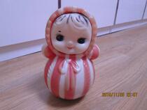 Nostalgic Old Plastic Tumbler Doll Toy (Red Strip)