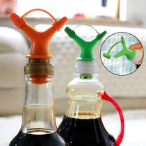 Q creative double head leak-proof soy sauce bottle mouth stopper vinegar bottle stopper wine stopper wine wine stopper kitchen seasoning bottle deflector