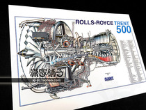 Rolls ROYCE aero engine engine structure diagram ROLLS ROYCE trent500 decorative painting