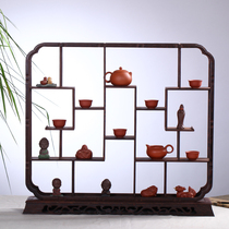 Haolinxuan large square ancient frame chicken wing wood treasure frame antique frame tea rack home furnishings