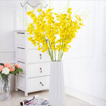 New high-branch dancing orchid Phalaenopsis floor flower art living room decoration flower single simulation silk flower