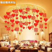 New house layout supplies non-woven wedding room creative hanging decoration romantic wedding happy character set wedding decoration flower