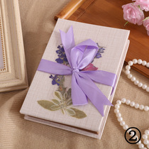 Handmade real flower dried flower photo album diy organ literary retro couple paste 5 inch 6 inch album commemorative book