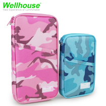 Travel supplies Wellhouse Passport charter ticket Passport holder Ticket holder Multi-function men and women ID bag