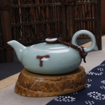 Dehu Longquan bubble teapot exquisite ceramic kettle celadon glaze red tea with large size glass purple clay teapot special offer
