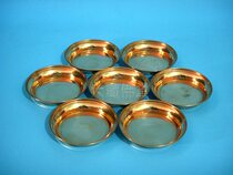 Tibetan Buddhism pure copper water purification plate 11cm tribute Cup eight water supply cup water bowl water purification Cup holy water cup water purification plate