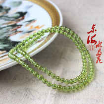 Natural olivine Three-Circle Bracelet summer cool Buddha beads handstring women multi-circle olivine bracelet