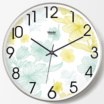 Medin living room bedroom European wall clock European mute clock European silent clock simple creative round clock quartz clock J717