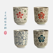 Vintage Japanese style ceramic tableware Japanese and Korean glaze hand color ceramic craft tea set Tea cup tea